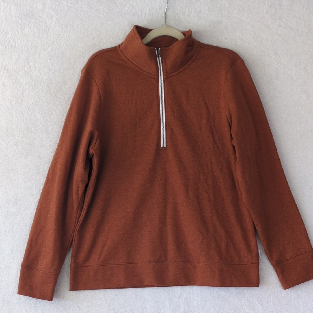Eddie Bauer Men's Brown Rust Half-Zip Outdoor Pullover‎ Size M